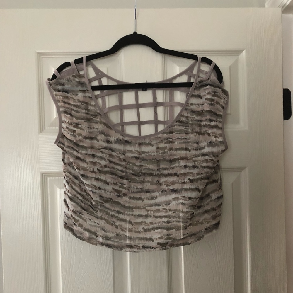 Women’s sheer caged crop top